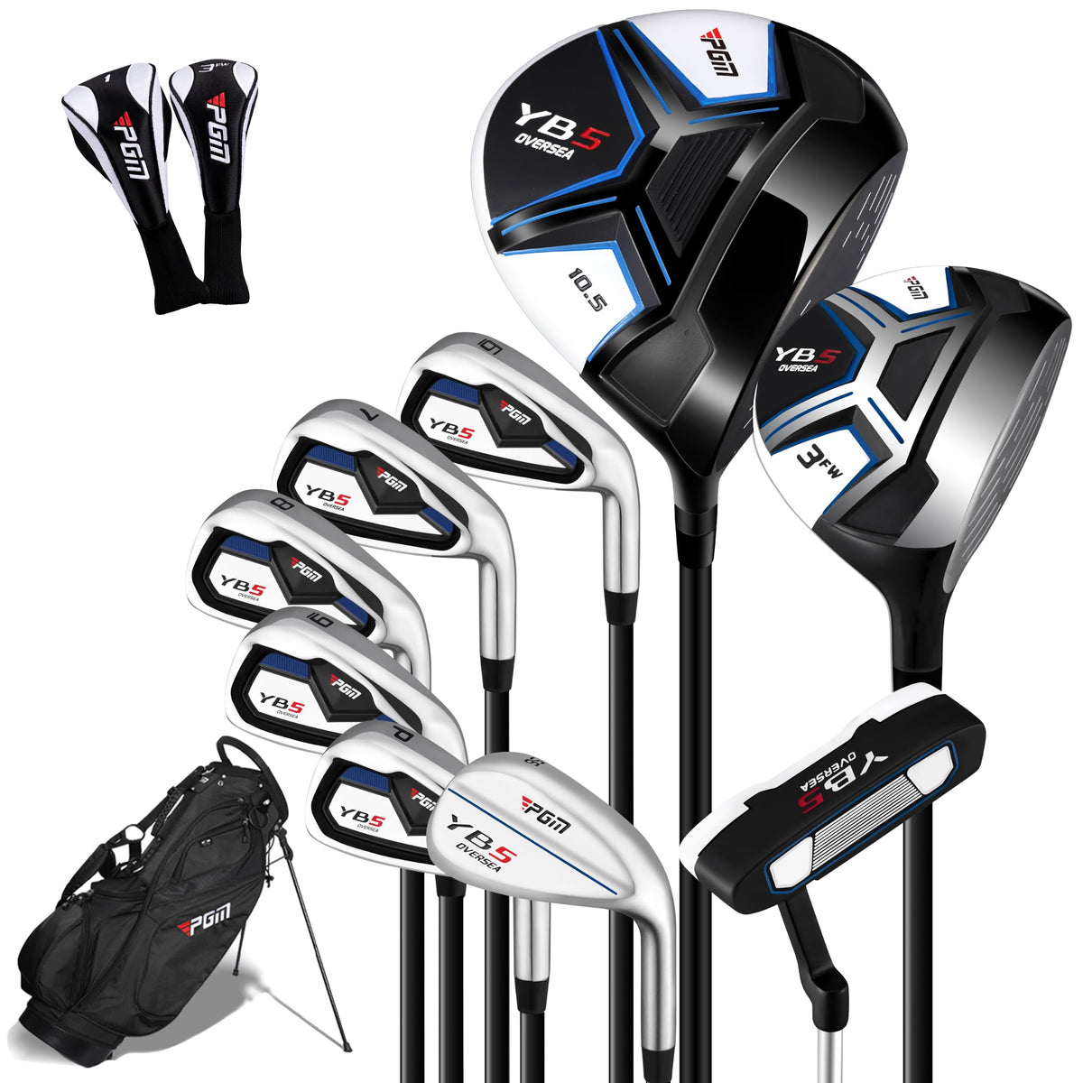 PGM Men's 12 Piece Right Handed Golf Club Set With Stand Bag for Beginners--Golf World-Golf World