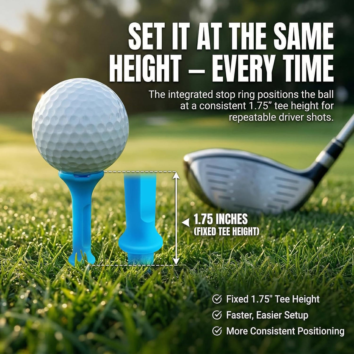 110 Pack Stepped Golf Tees, 70 Long and 40 Short for Consistent Height--Golf World-Golf World