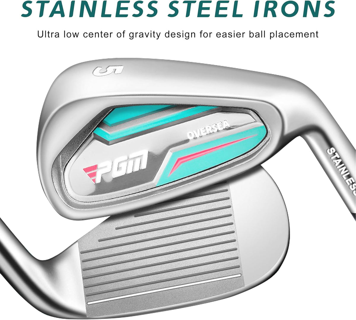 PGM Ladies Left Handed 9 Piece Golf Club Set With Pink Stand Bag--Golf World-Golf World