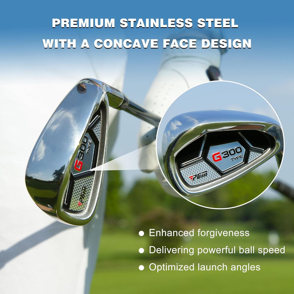 PGM Men’s Golf Iron Set for Right Handed with Forgiving Design