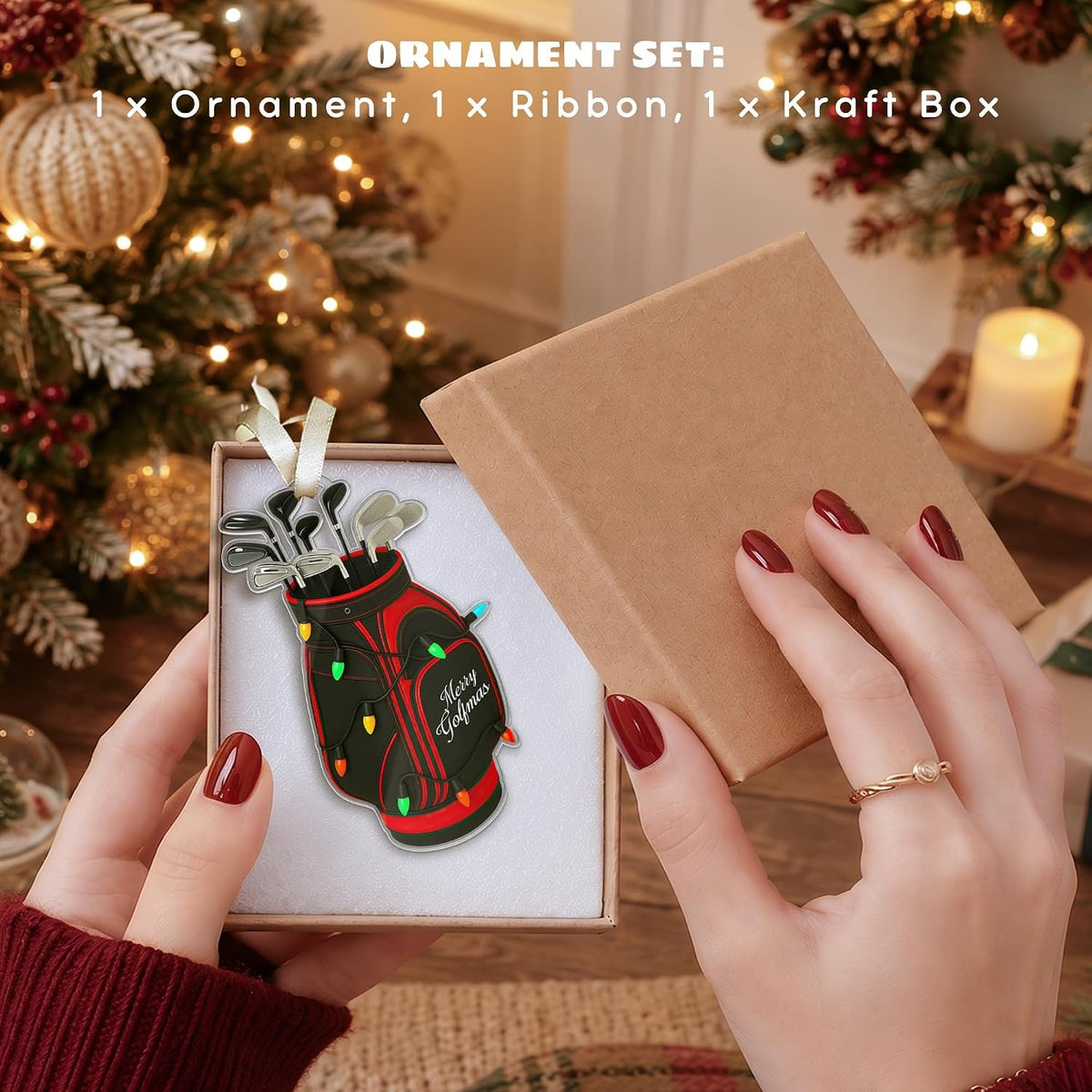 Golf Ornament - Golf Club Ornaments for Christmas Tree, Golfing Ornaments