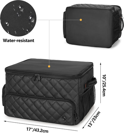 PGmoon 2 Layer Golf Trunk Organizer for Men Women, Black