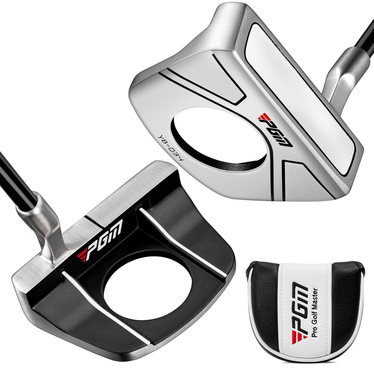 PGM Standing Golf Putter with Ball Pick-Up,for Men and Women，Ultra-Lightweight Graphite Shaft,Ultra Low Center of Gravity with Alignment Aid, Right-Handed & 34 inch