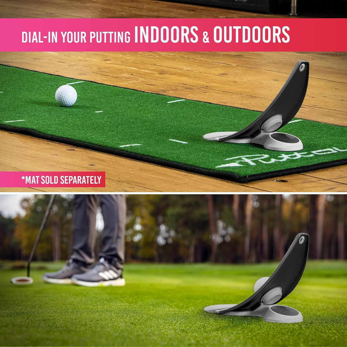 PuttOUT Premium Pressure Putt Trainer for Golf Putting Practice Stone--Golf World-Golf World