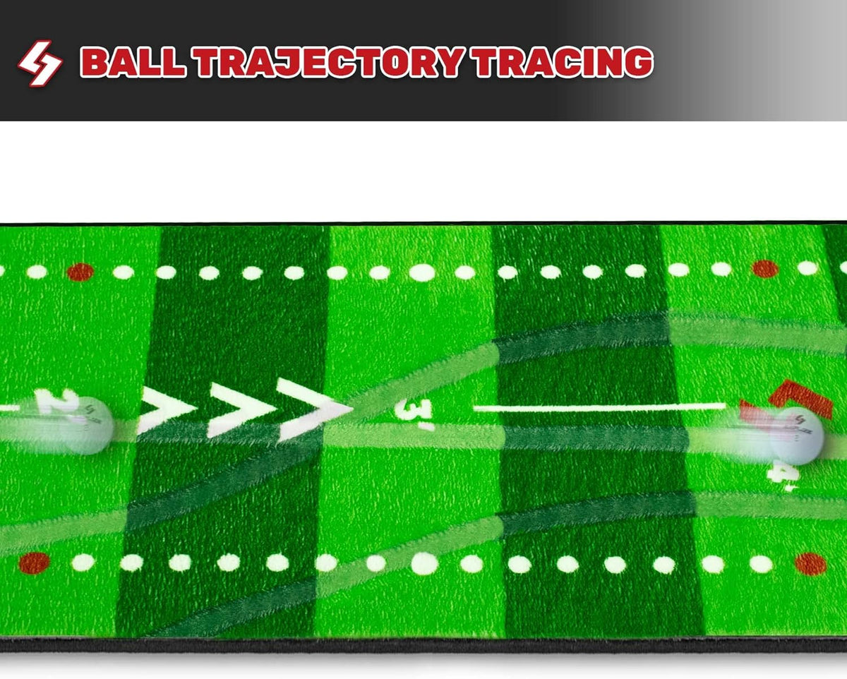 SAPLIZE Golf Putting Mat, Visible Ball Traces, with Putting Alignment Mirror, 20in X 10ft Putting Matt for Indoors, Putting Green Practice Training Aid for Home Office