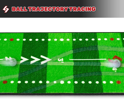 SAPLIZE Golf Putting Mat, Visible Ball Traces, with Putting Alignment Mirror, 20in X 10ft Putting Matt for Indoors, Putting Green Practice Training Aid for Home Office