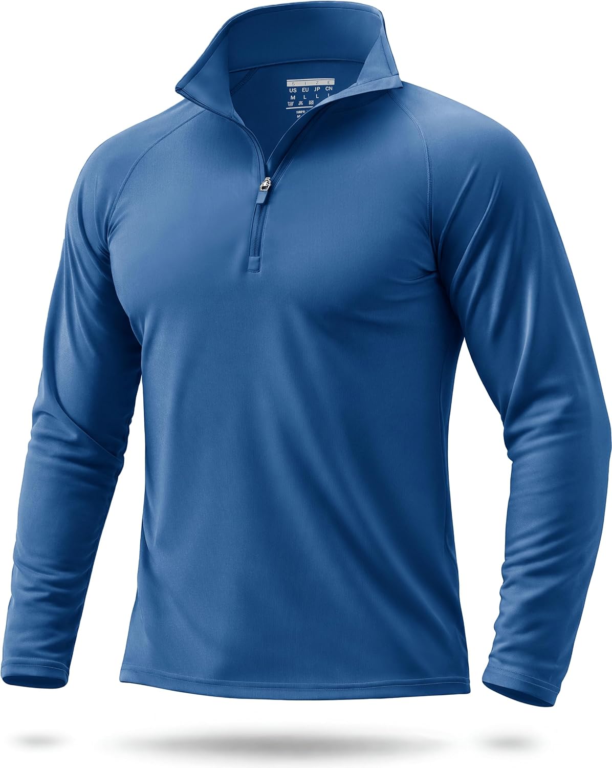 Boladeci Quarter Zip Men Golf Shirt UPF 50+ Long Sleeve Sun Protection