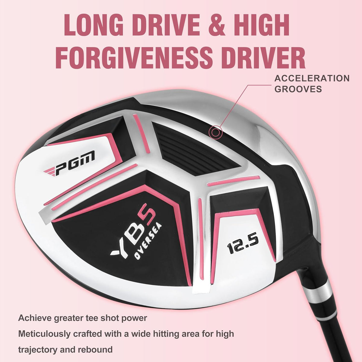 PGM Womens 12 Piece Golf Club Set Right Hand With Pink Stand Bag--Golf World-Golf World