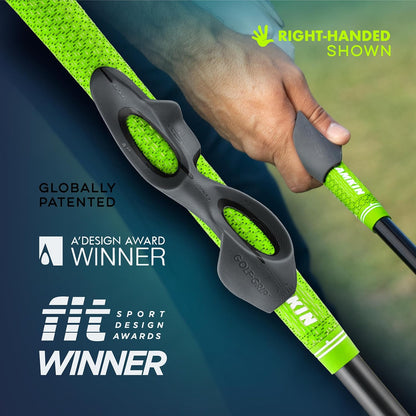 GOLF-GRIP™ Golf Grip Trainer for Left & Right-Handed Golfers – Snap-On Rubber Golf Training Aid for Proper Hand Position & Swing Technique – Hit Straighter, Longer Shots & Fix Slices or Hooks