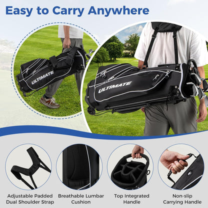 Left Handed Golf Club Set for Men 10 Piece Complete Set With Stand Bag--Golf World-Golf World