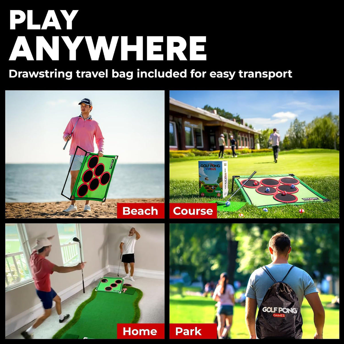 Golf Pong Chipping Game for Men Women Beginners and Kids 1 Board--Golf World-Golf World