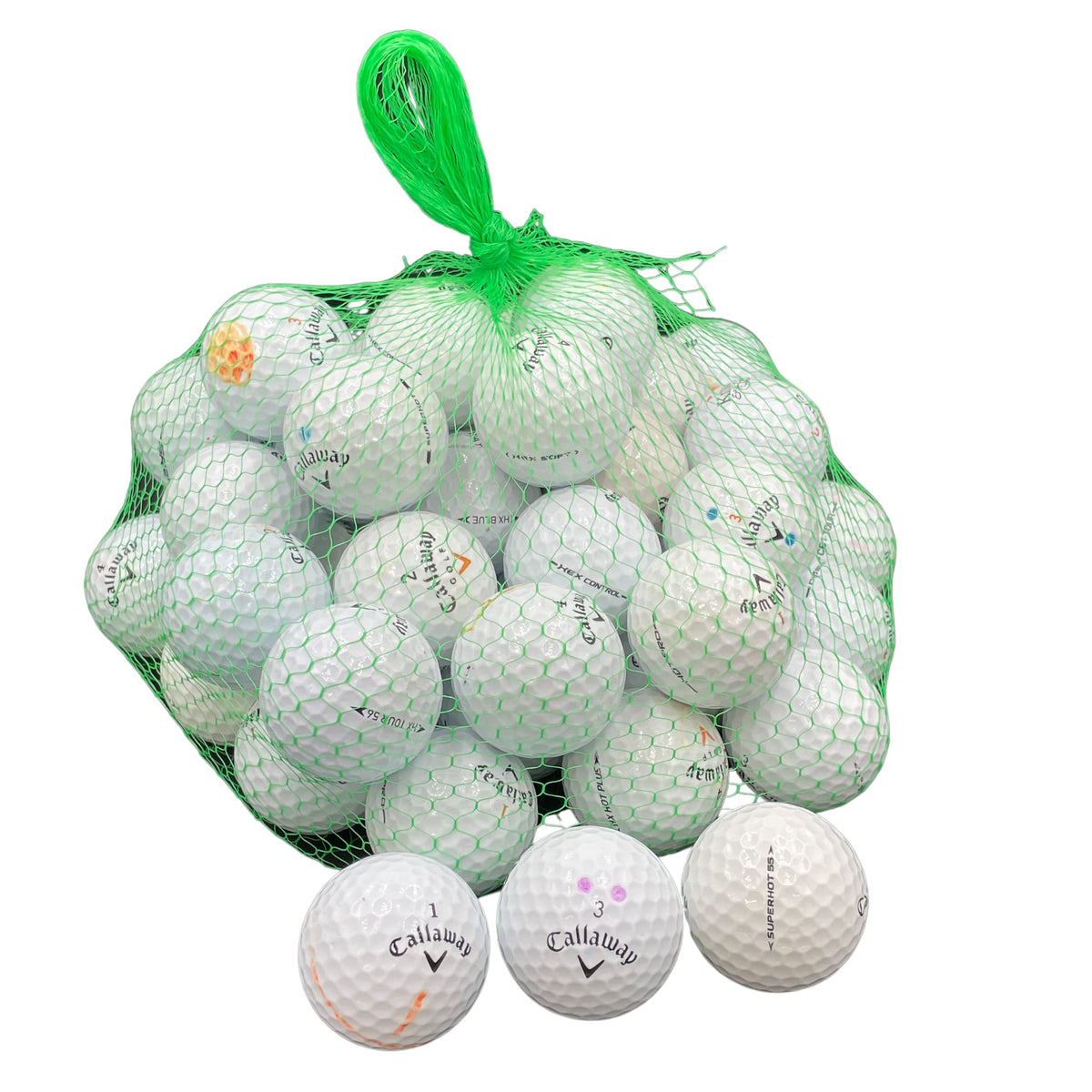 Golf Ball Planet 50 Pack Used Golf Balls for Callaway Mix