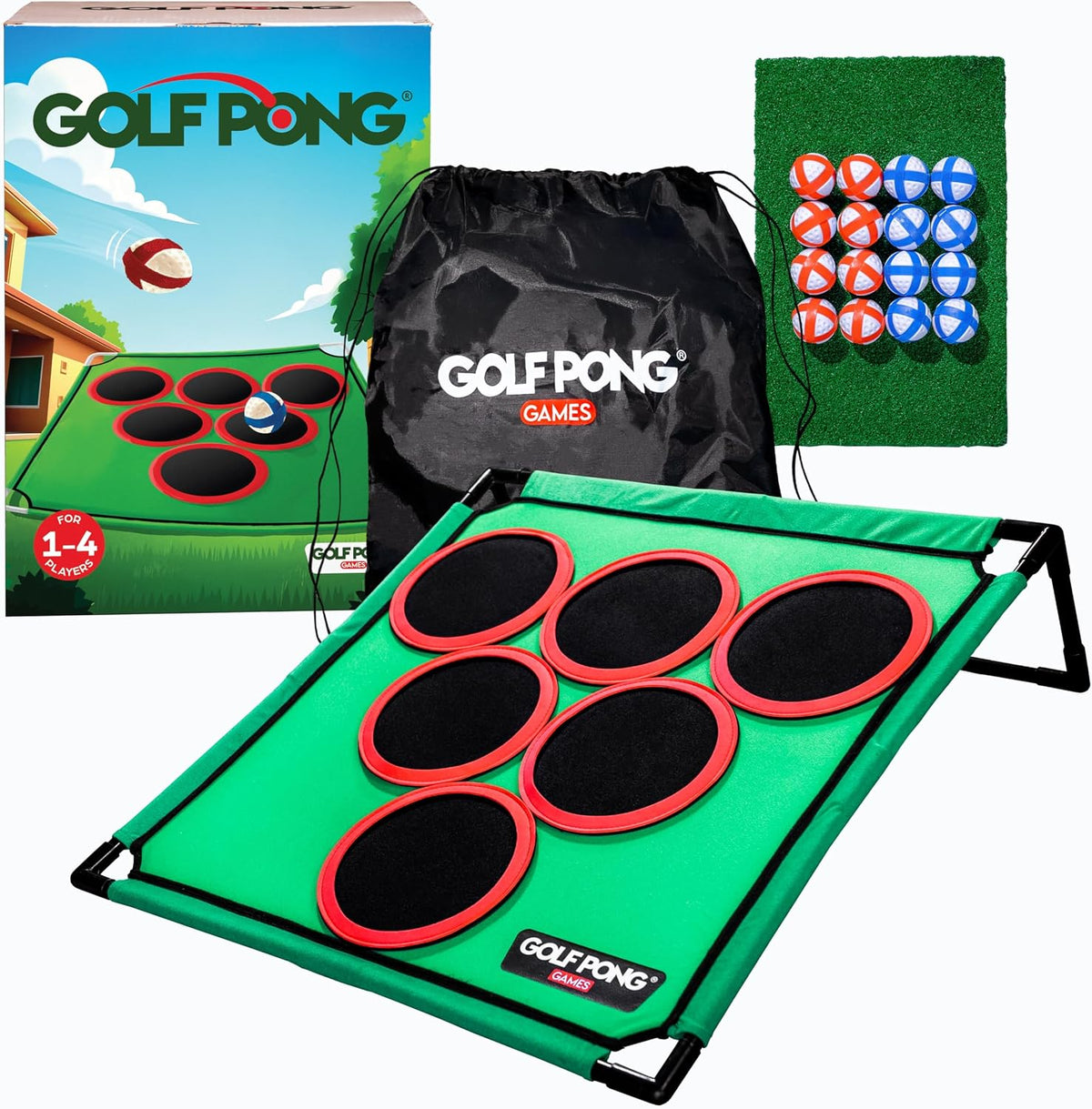 Golf Pong Chipping Game for Men Women Beginners and Kids 1 Board--Golf World-Golf World