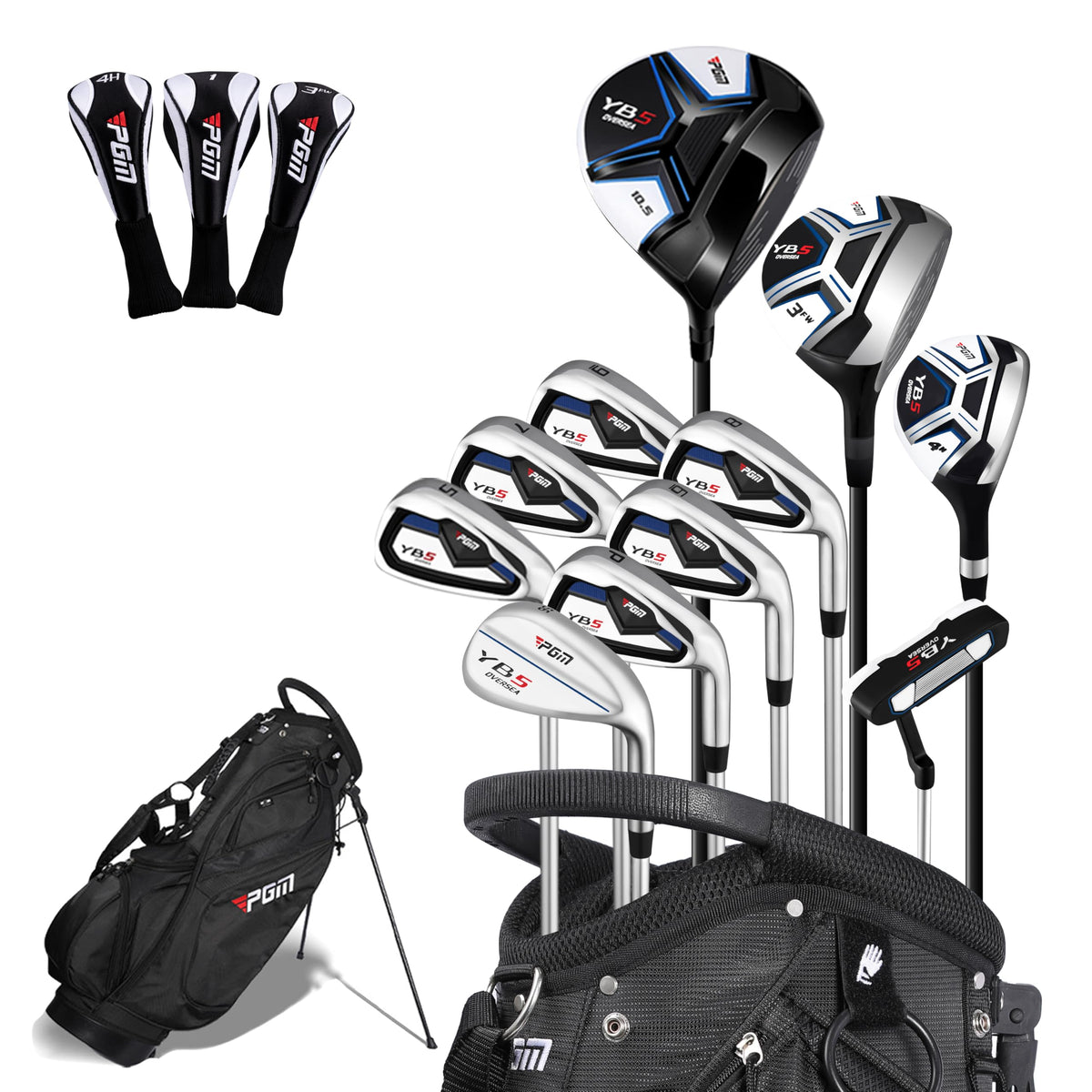 PGM Men's 12 Piece Right Handed Golf Club Set With Stand Bag for Beginners--Golf World-Golf World