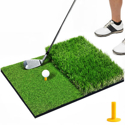 Golf Mat, 5x4FT&23X16IN Practice Mat Indoor/Outdoor,Artificial Thickened Golf Hitting Mat, High-Elasticity EVA Anti-Slip Bottom, Portable Dual Turf Driving Mat for Gifts for Men/Boys/Golfers