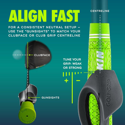 GOLF-GRIP™ Golf Grip Trainer for Left & Right-Handed Golfers – Snap-On Rubber Golf Training Aid for Proper Hand Position & Swing Technique – Hit Straighter, Longer Shots & Fix Slices or Hooks