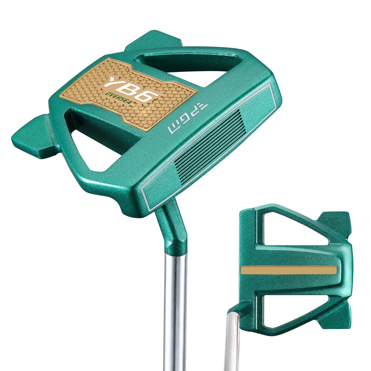 PGM TUG095 34 Inch Mallet Golf Putter High MOI Alignment Line TPE Grip--Golf World-Color:Green-Golf World