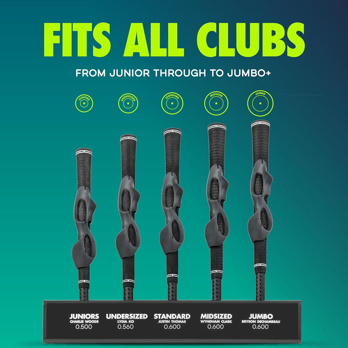 GOLF-GRIP™ Golf Grip Trainer for Left & Right-Handed Golfers – Snap-On Rubber Golf Training Aid for Proper Hand Position & Swing Technique – Hit Straighter, Longer Shots & Fix Slices or Hooks