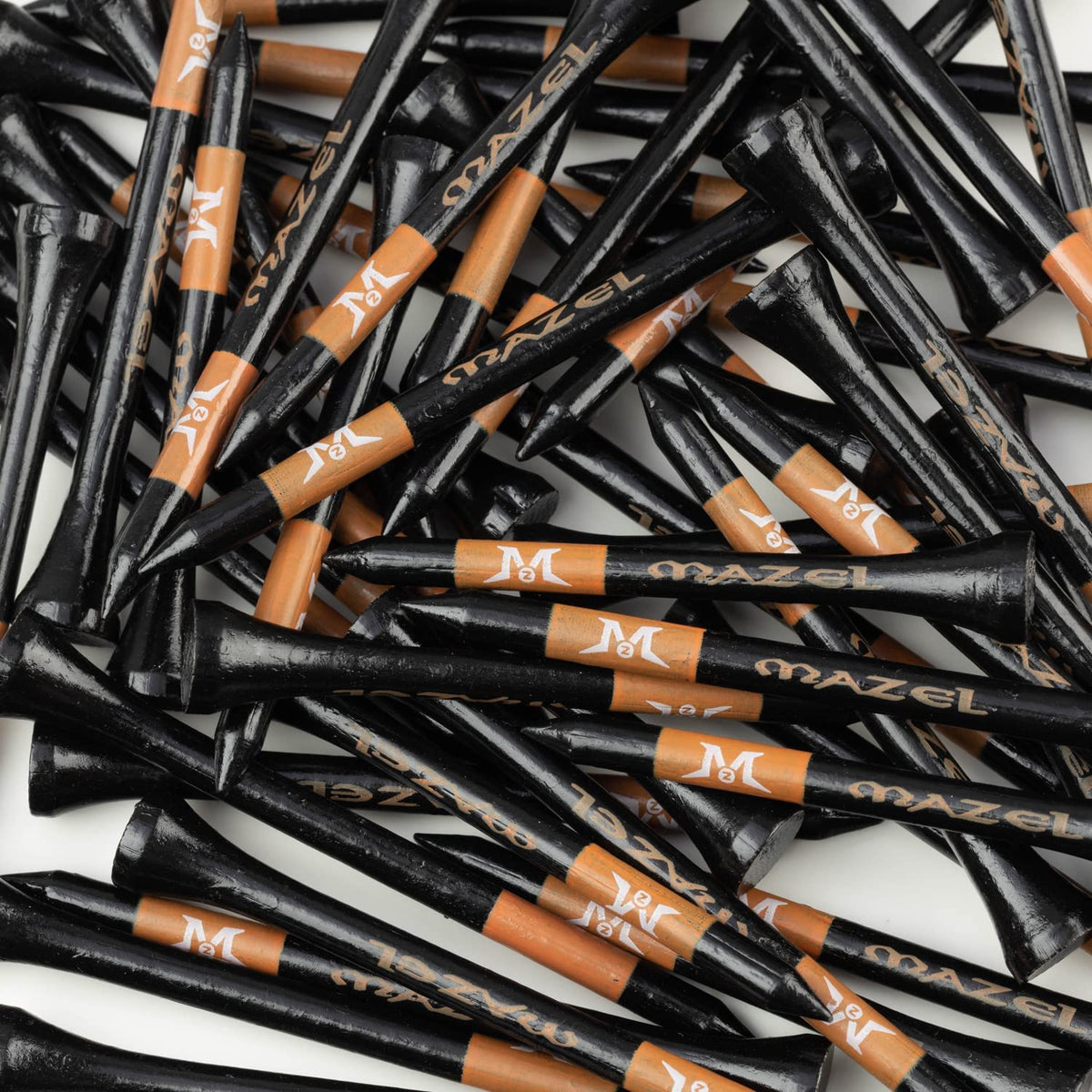 MAZEL Natural Wood Golf Tees Low Friction Two Sizes 50 or 120 Pack--Golf World-Golf World