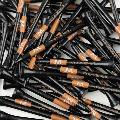 MAZEL Natural Wood Golf Tees Low Friction Two Sizes 50 or 120 Pack--Golf World-Golf World