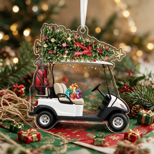 Christmas Golf Gifts for Men Women - Acrylic Golf Christmas Ornaments 2026 for Tree Decorations - Golfing Gifts for Golfers Men, Sports Ornaments for Tree, Gift for Golfers Friend