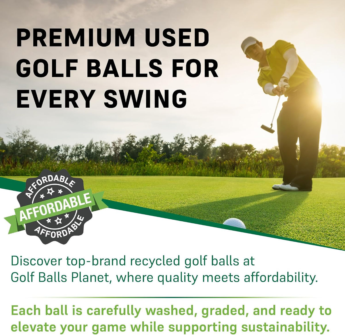 Golf Ball Planet 50 Pack Used Golf Balls for Callaway Mix