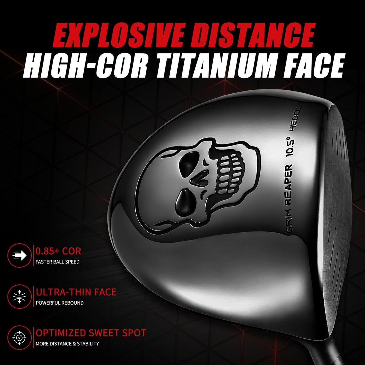PGM Titanium Golf Driver 10.5 Degree 460CC Graphite Shaft Right Hand Regular Flex--Golf World-Golf World