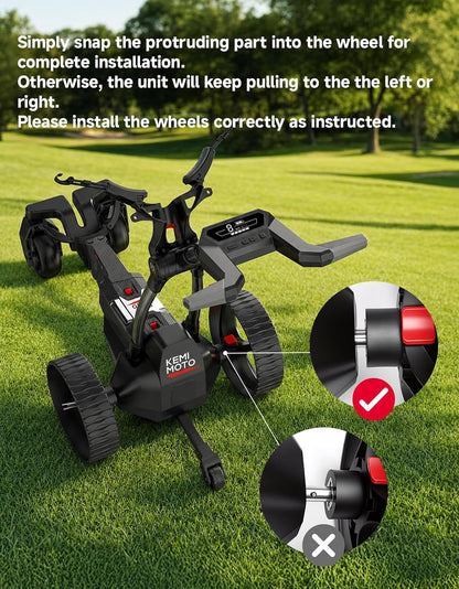 KEMIMOTO ApexR Electric Golf Cart w/Power Assist Mode 492FT Remote Control