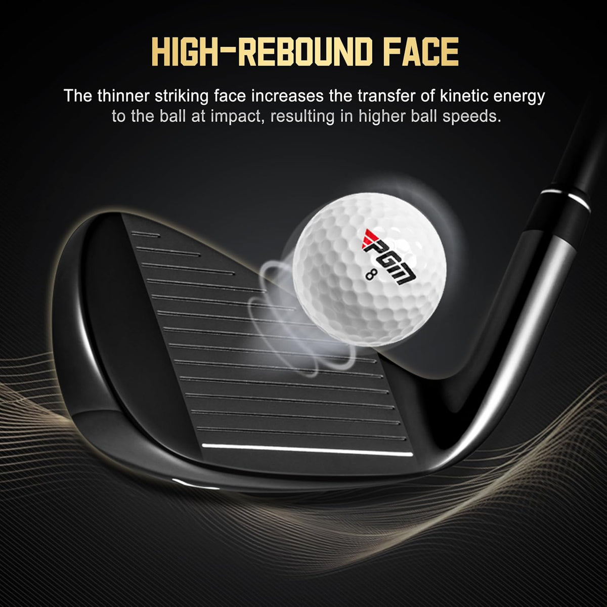 PGM NSR V Men’s Golf Iron Set,(5, 6, 7, 8, 9, PW, SW) Forged Irons,with Graphite Shafts for Right-Handed Golfers