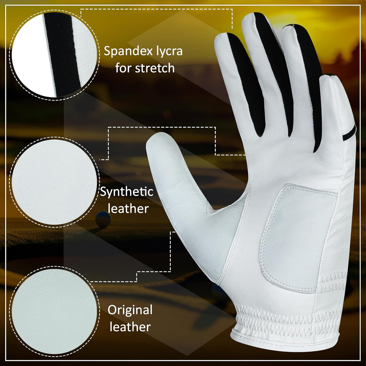 Blue Premium Golf Gloves 2 Pack With Breathable All Weather Comfort--Golf World-Golf World