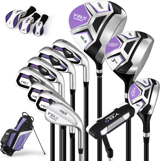 PGM 12 Piece Womens Golf Club Set for Beginners With Stand Bag Right Handed--Golf World-Golf World