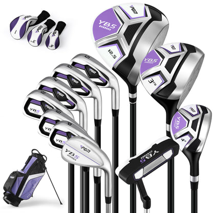 PGM 12 Piece Womens Golf Club Set for Beginners With Stand Bag Right Handed--Golf World-Size:15 Pieces-Style:Graphite-Golf World