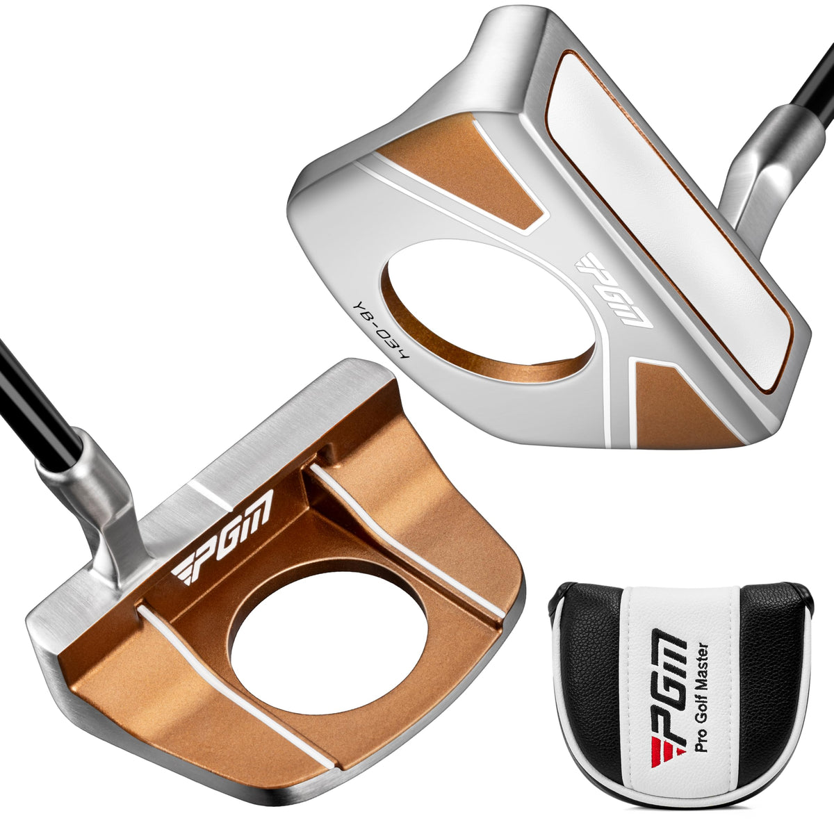 PGM Standing Golf Putter with Ball Pick-Up,for Men and Women，Ultra-Lightweight Graphite Shaft,Ultra Low Center of Gravity with Alignment Aid, Right-Handed & 34 inch