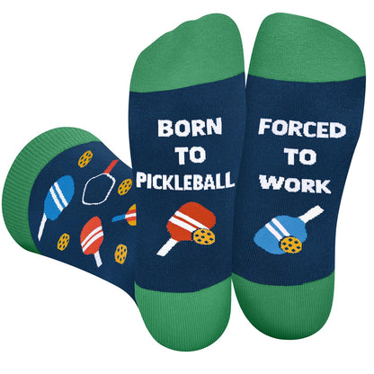 Funny Socks for Men Women - FORCED TO WORK Novelty Funky Socks Fun Gifts - Birthday Christmas Gifts for Men Teen Boys