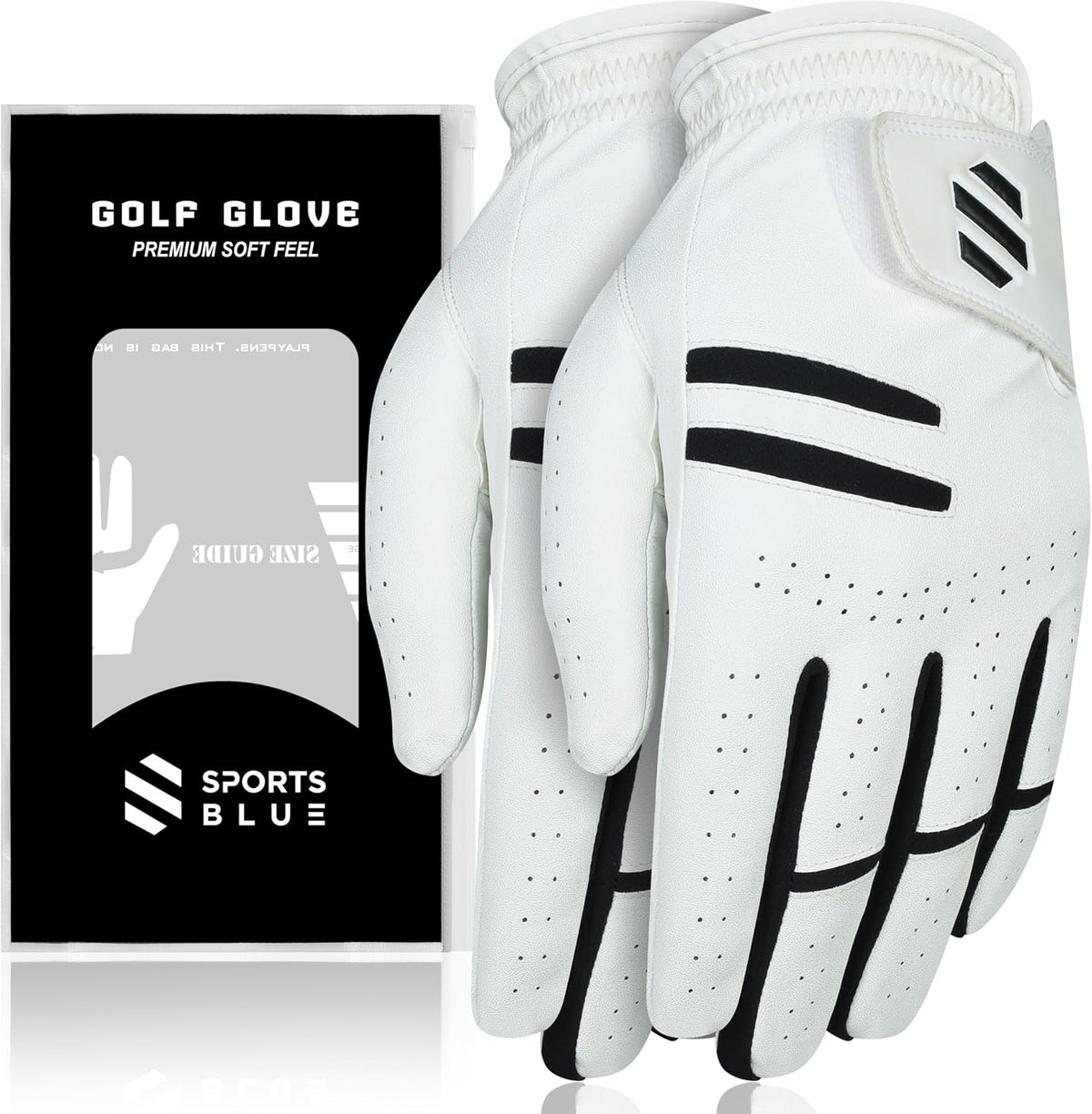 Blue Premium Golf Gloves 2 Pack With Breathable All Weather Comfort--Golf World-Golf World