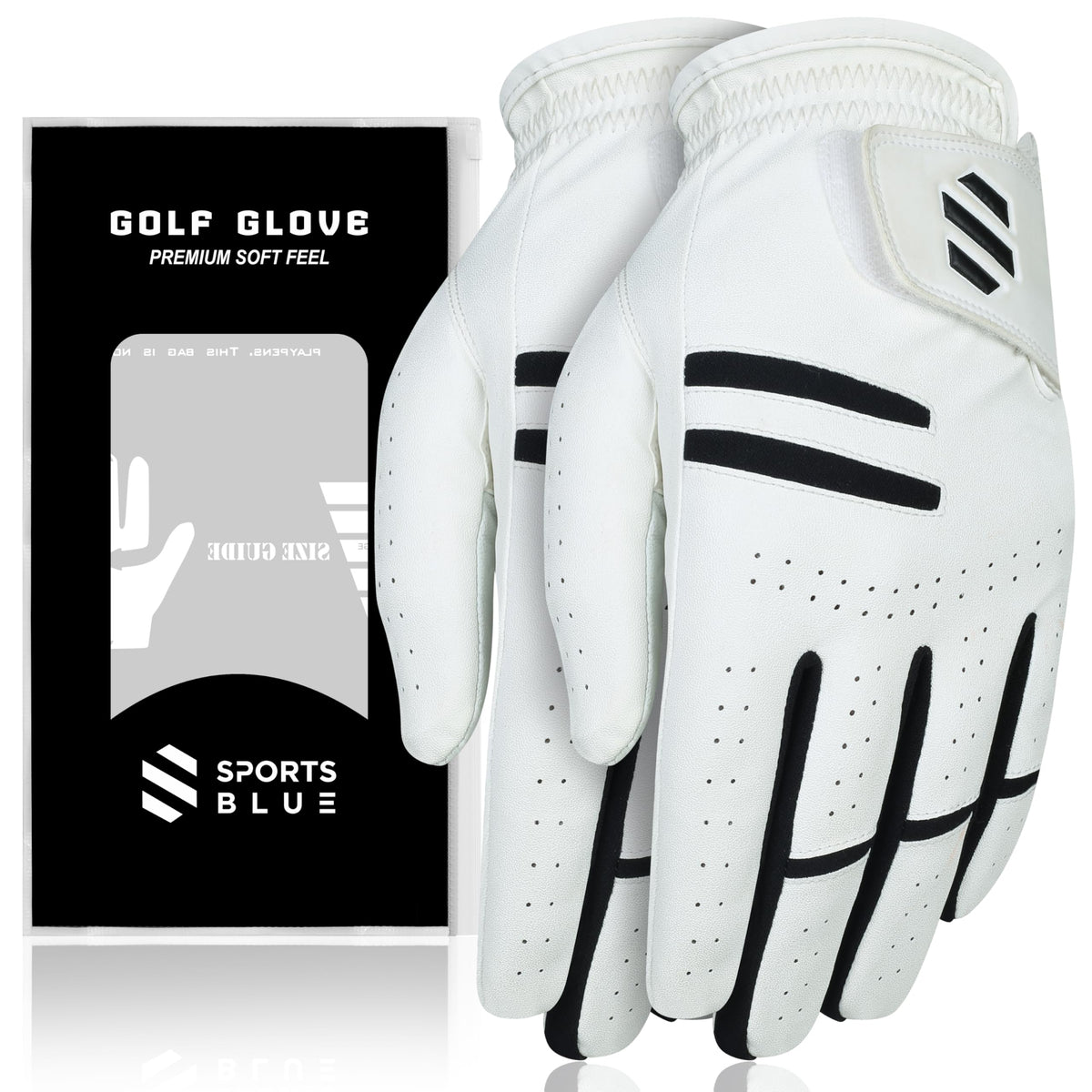 Blue Premium Golf Gloves 2 Pack With Breathable All Weather Comfort--Golf World-Golf World