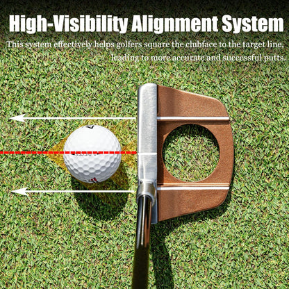 PGM Standing Golf Putter with Ball Pick-Up,for Men and Women，Ultra-Lightweight Graphite Shaft,Ultra Low Center of Gravity with Alignment Aid, Right-Handed & 34 inch