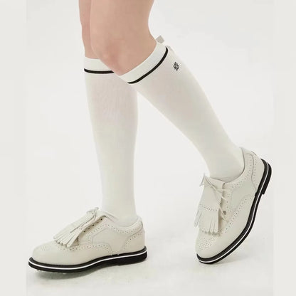St Andrews Women's Cotton Knee High Golf Socks With Embroidered Bow Logo-Baseball caps-Golf World-Golf World