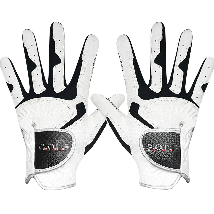 GVOVLVF Mens Golf Glove Pair Improved Grip Cool Comfort Blue White Colors-SHENZHEN MC SPORTING GOODS CO.,LTD-Golf World-Golf World