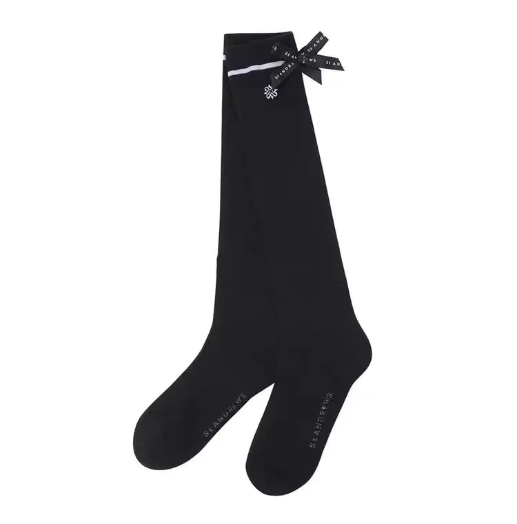 St Andrews Women's Cotton Knee High Golf Socks With Embroidered Bow Logo-Baseball caps-Golf World-Golf World