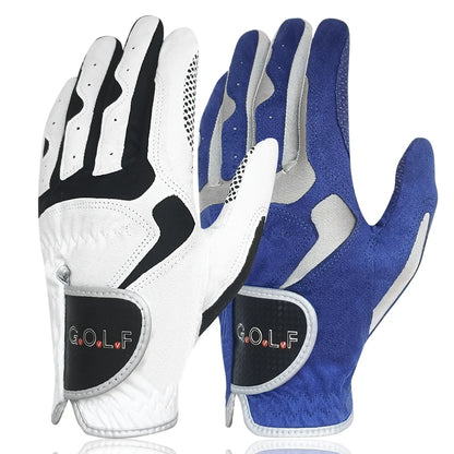 GVOVLVF Mens Golf Glove Pair Improved Grip Cool Comfort Blue White Colors-SHENZHEN MC SPORTING GOODS CO.,LTD-Golf World-Golf World