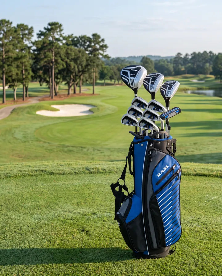 Ram Golf SDX Mens Right Hand Golf Club Set With Bag Graphite Steel Shafts